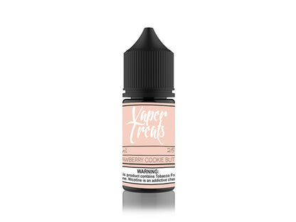 Vaper Treats Salt Series E-Liquid 30mL | Strawberry Cookie Butter Bottle