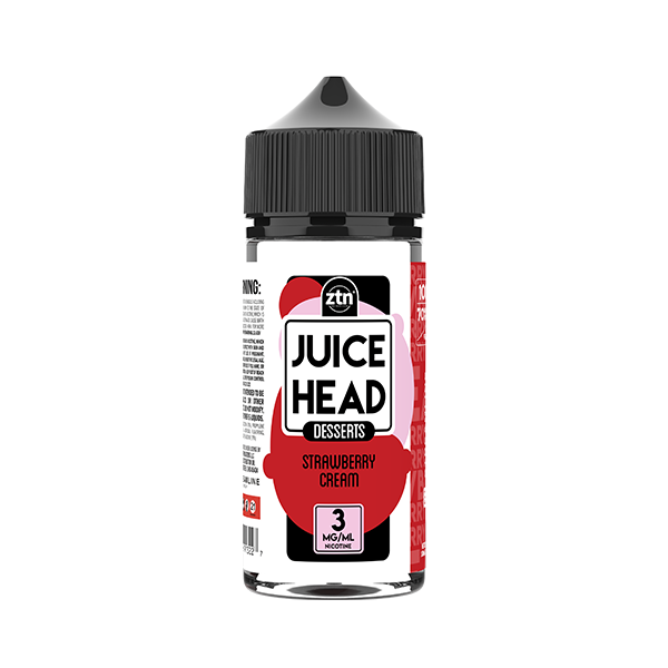 Juice Head Series E-Liquid 3mg | 100mL (Freebase) Strawberry Cream with Packaging