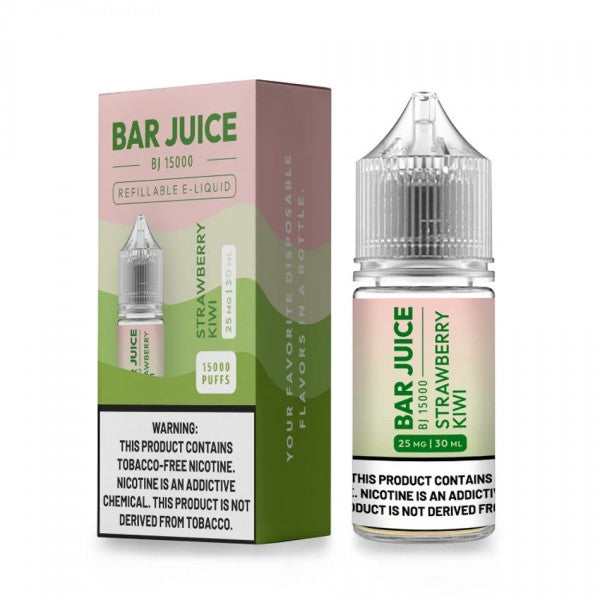 Bar Juice BJ15000 Salt Series E-Liquid 30mL (Salt Nic) | 25mg Strawberry Kiwi with packaging