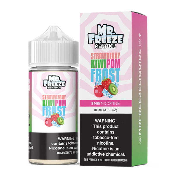 Mr. Freeze TFN Series E-Liquid 100mL (Freebase) | Strawberry Kiwi Pom Frost with packaging