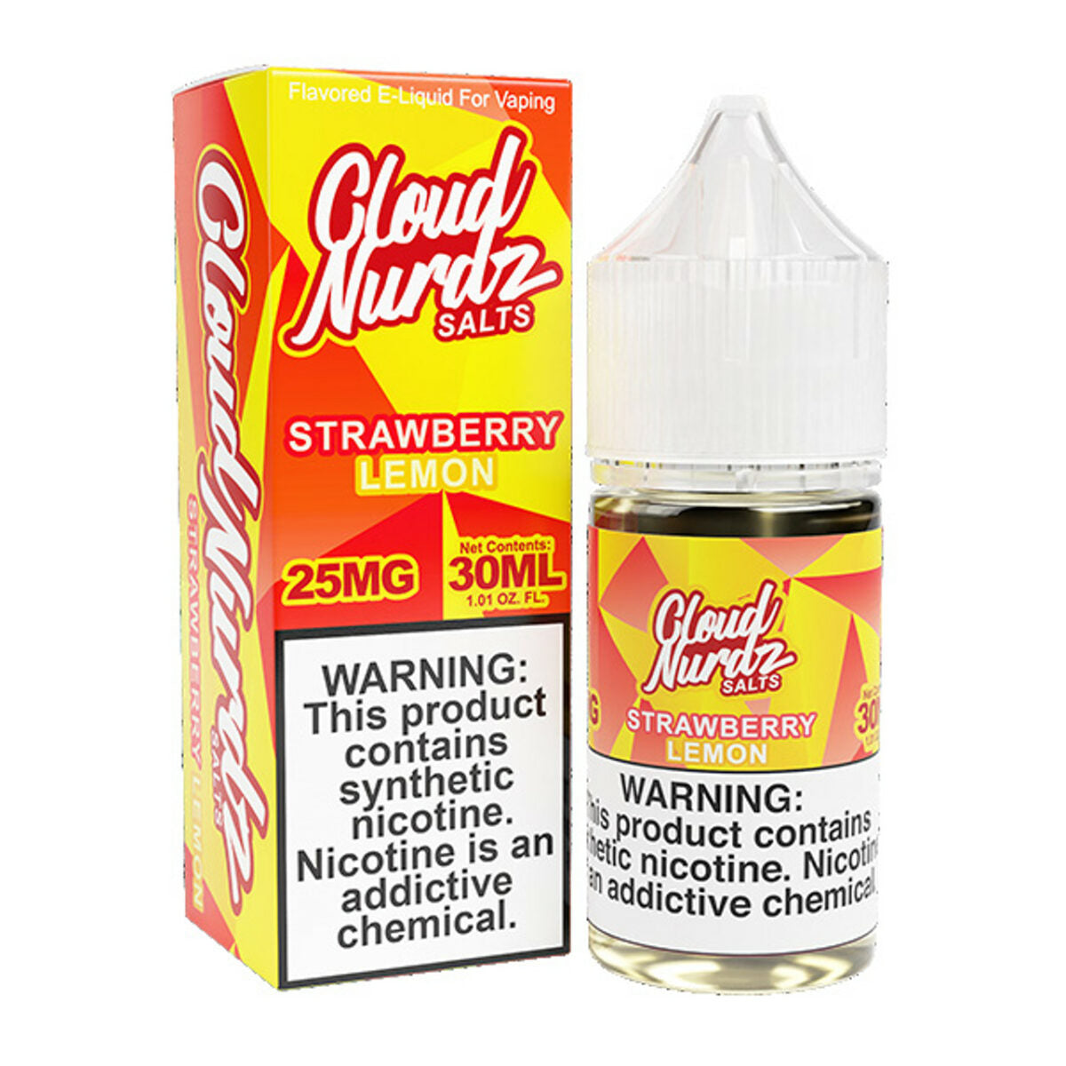 Cloud Nurdz Salt Series E-Liquid 30mL Strawberry Lemon with packaging