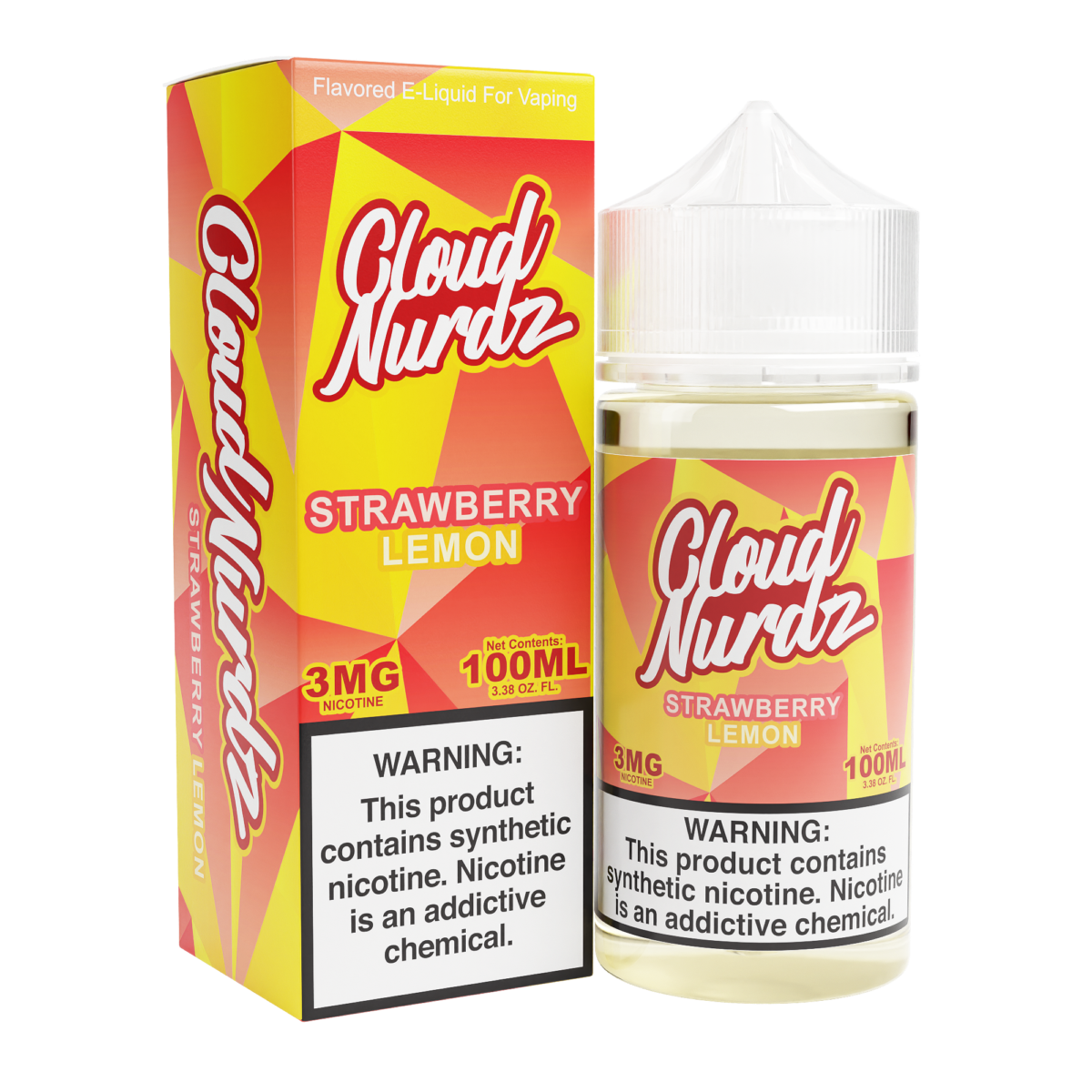 Cloud Nurdz Series E-Liquid 100mL Strawberry Lemon with packaging