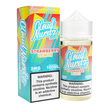 Cloud Nurdz Series E-Liquid 100mL Strawberry lemon ice with packaging