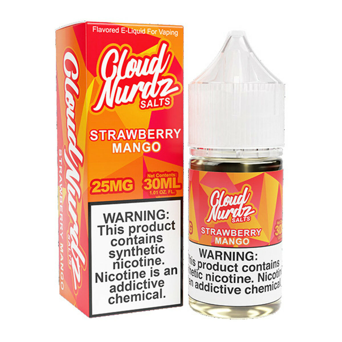 Cloud Nurdz Salt Series E-Liquid 30mL Strawberry mango with packaging