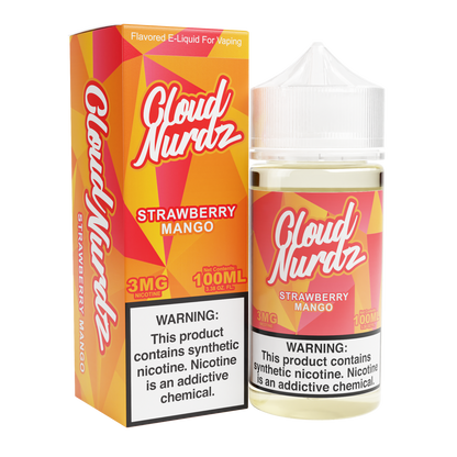 Cloud Nurdz Series E-Liquid 100mL Strawberry mango with packaging