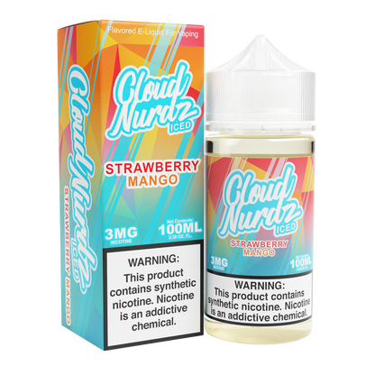 Cloud Nurdz Series E-Liquid 100mL Strawberry mango ice with packaging