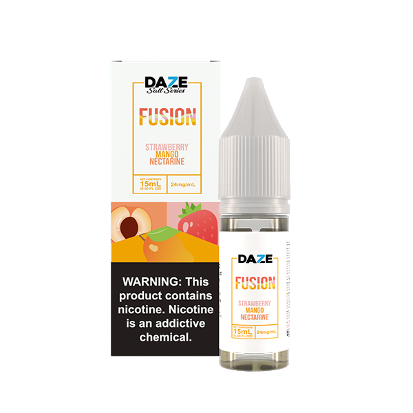 7Daze Fusion Salt Series E-Liquid 15mL (Salt Nic) | 24mg Strawberry Mango Nectarine