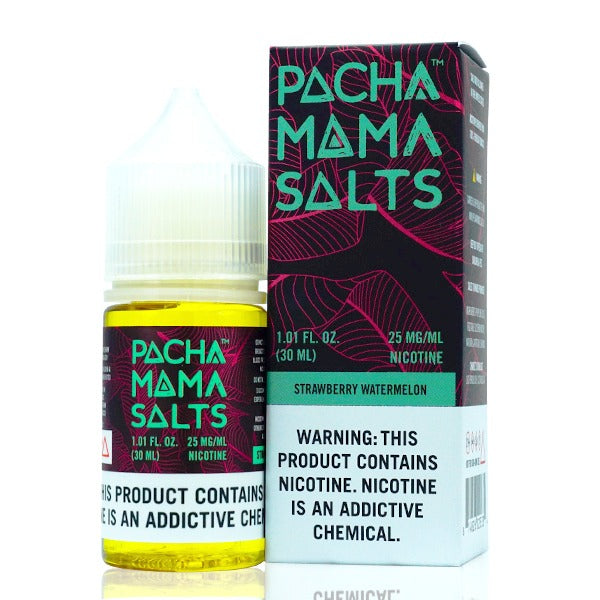 Pachamama TFN Salt Series E-Liquid 30mL (Salt Nic) | Strawberry Watermelon with packaging