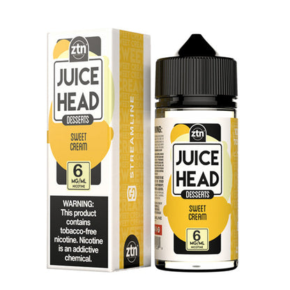 Juice Head Series E-Liquid 3mg | 100mL (Freebase) Sweet Cream with Packaging