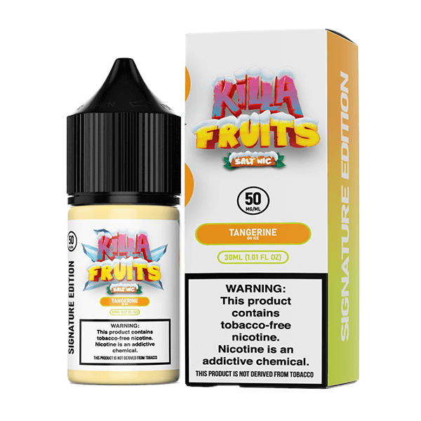Killa Fruits Signature TFN Series E-Liquid 100mL (Freebase) | Tangerine on Ice with packaging