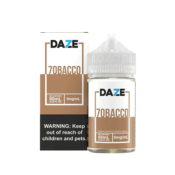 7Daze TF-Nic Series E-Liquid 100ml (Freebase) | 6mg 7obacco with Packaging