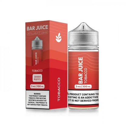 Bar Juice BJ30000 E-Liquid 100mL (Freebase) Tobacco with Packaging