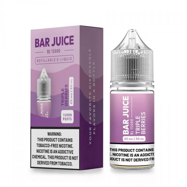 Bar Juice BJ15000 Salt Series E-Liquid 30mL (Salt Nic) | 25mg Tripple Berries with packaging