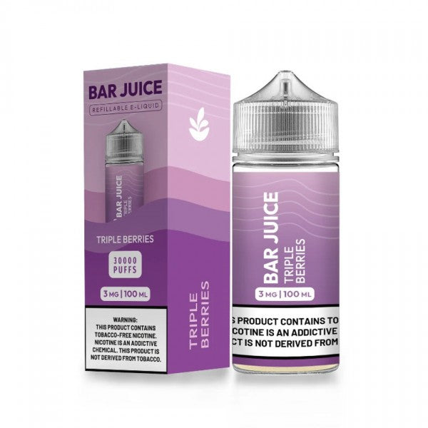 Bar Juice BJ30000 E-Liquid 100mL (Freebase) Tripple Berries with Packaging