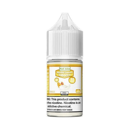Pod Juice Salt Series E-Liquid 30mL Vanilla Custard Tobacco bottle