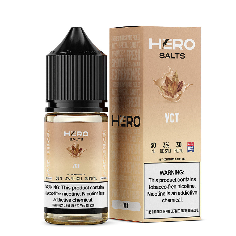 Hero E-Liquid 30mL (Salts) | 30mg VCT with Packaging