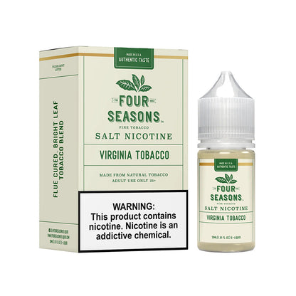 Four Seasons Salt Series E-Liquid 30mL (Salt Nic) | Virginia Tobacco with Packaging