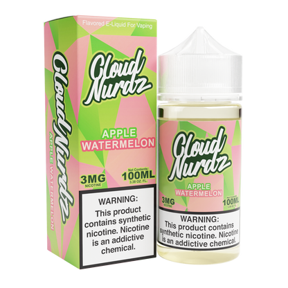 Cloud Nurdz Series E-Liquid 100mL Watermelon Apple with packaging