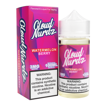 Cloud Nurdz Series E-Liquid 100mL Watermelon Berry with packaging