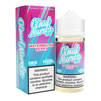 Cloud Nurdz Series E-Liquid 100mL Watermelon Berry ice with packaging