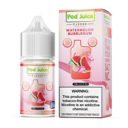 Pod Juice Salt Series E-Liquid 30mL Watermelon Bubblegum with packaging