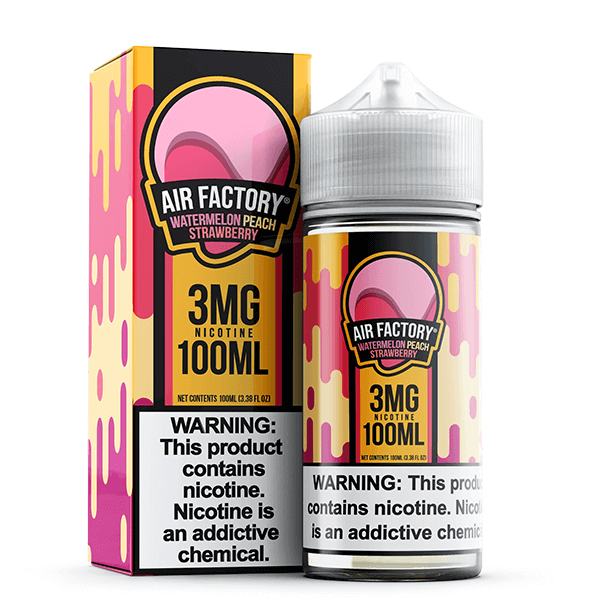Air Factory TFN Series E-Liquid 100mL (Freebase) | Watermelon Peach Strawberry with packaging