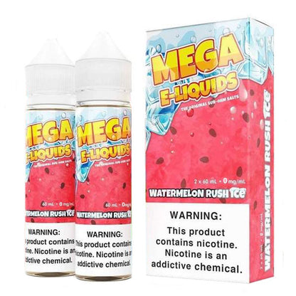 Mega E-Liquids Series x2-60mL | Watermelon rush ice with packaging