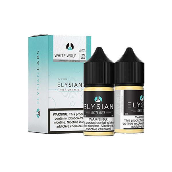 Elysian Salt Series E-Liquid x2-30mL (Salt Nic) | White wolf with packaging